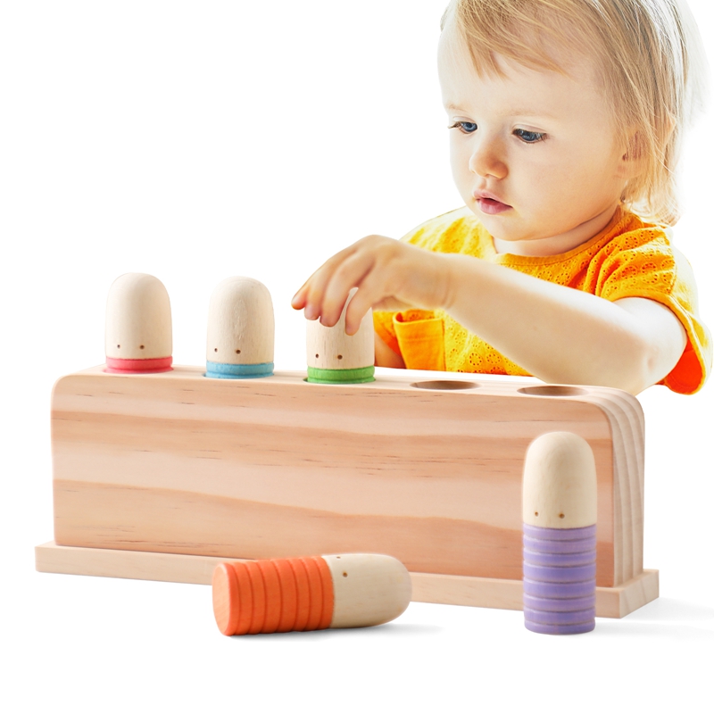 Sports Equipment For Kindergarten - Montessori oyuncaklar bebek ahşap zıplayan renk