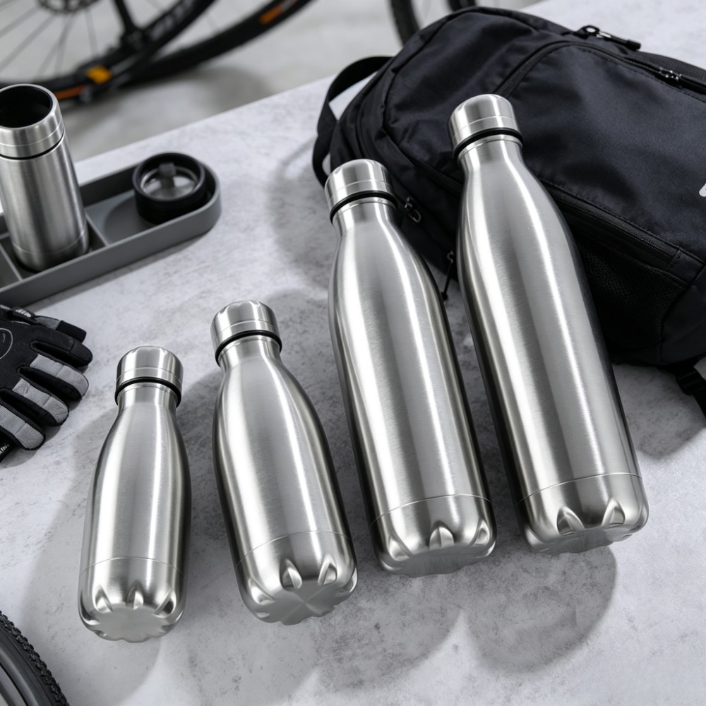 Sports Equipment In School - 500/1000ml Paslanmaz Çelik Su Şişesi Taşınabilir