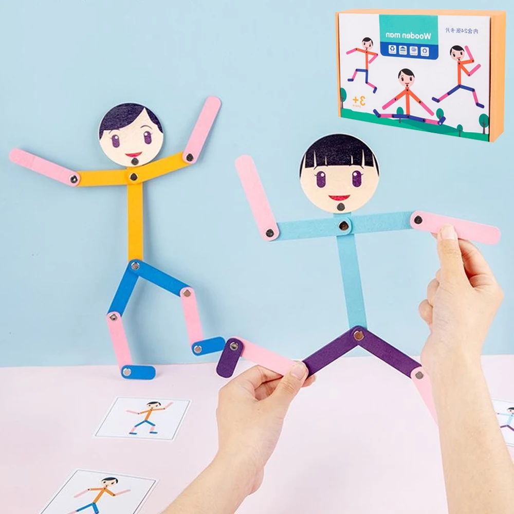 Sports Equipment For Kindergarten - Spor Ahşap Adam Malzeme DIY Bulmaca